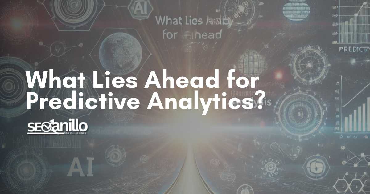 The future of predictive analytics in finance, featuring AI and data trends.