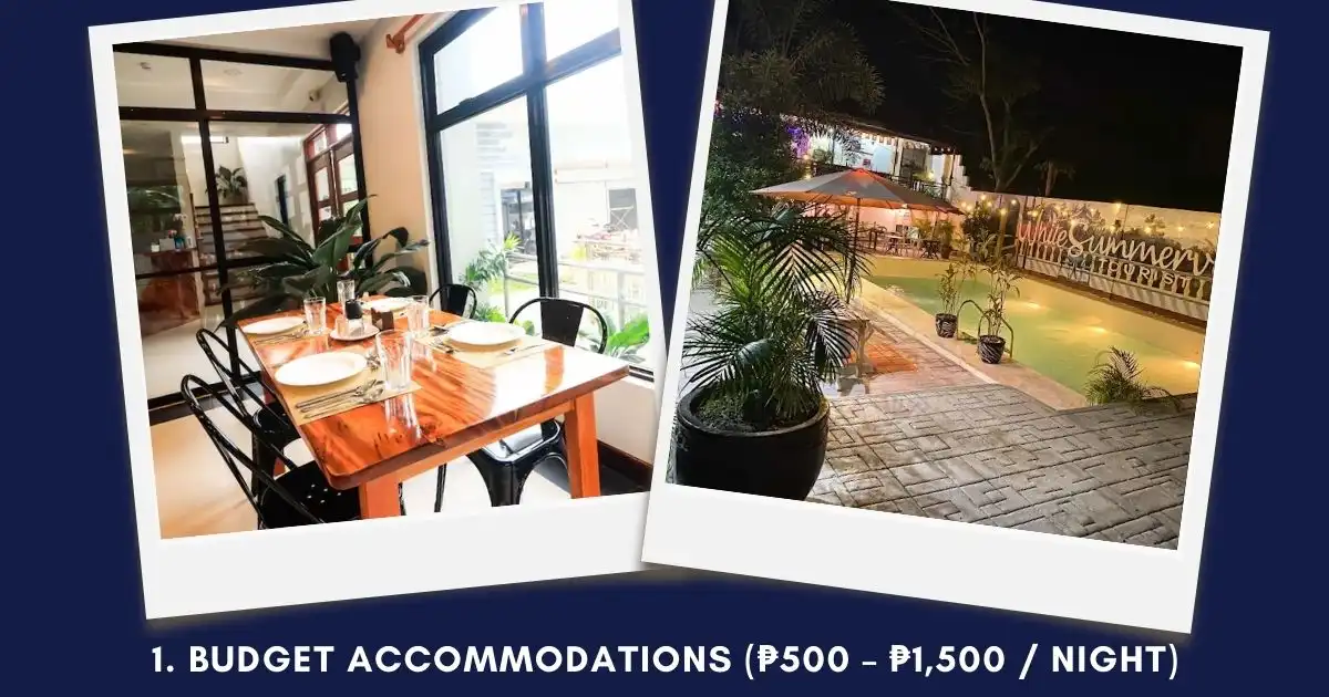 Budget Accommodations (₱500 – ₱1,500 _ night)