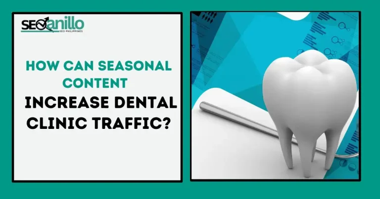 Teal-themed dental graphic with bold text, a large tooth model, and modern digital elements.