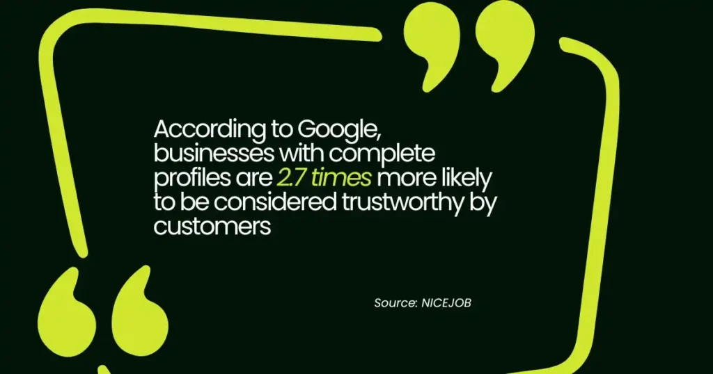 Why is my business not showing up on Google Maps with Google profile trust data