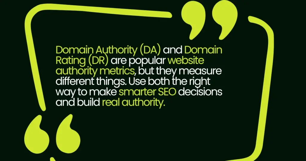 Domain Authority and Domain Rating comparison for smarter SEO decisions 