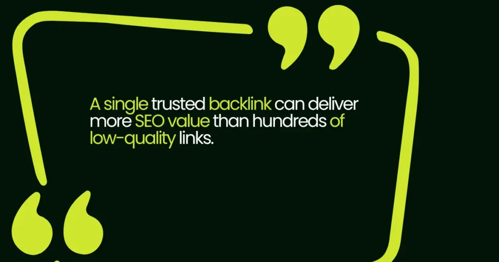 Trusted backlink delivering more SEO value than hundreds of low-quality backlinks