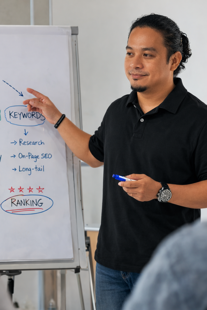seo presentation in modern office sam seo philippines